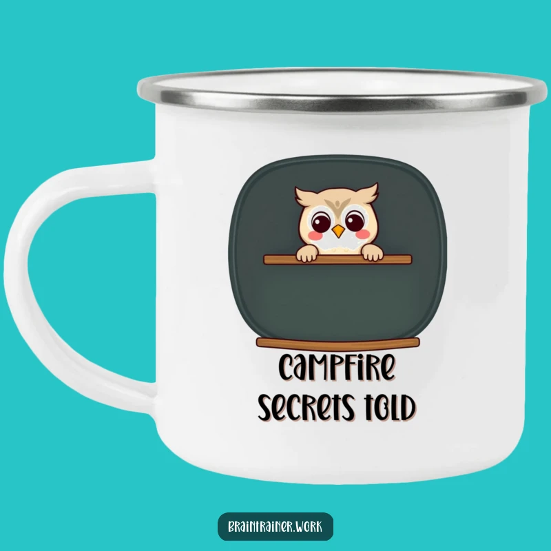 Funny Kawaii Owl Chalkboard Camp Mug - Hilarious Adventure Gift for Outdoor Teachers!