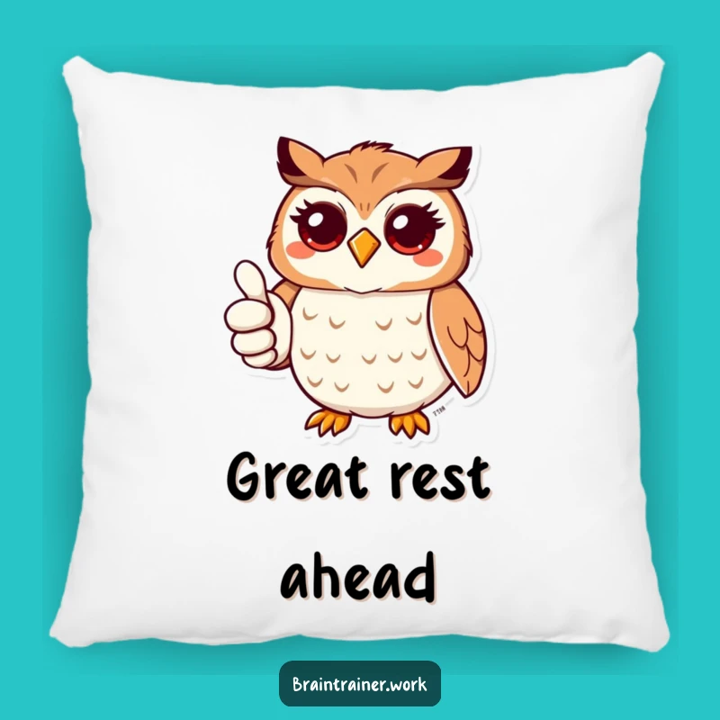 Funny Kawaii Owl Thumbs Up Pillow - Cozy & Hilarious Decor!