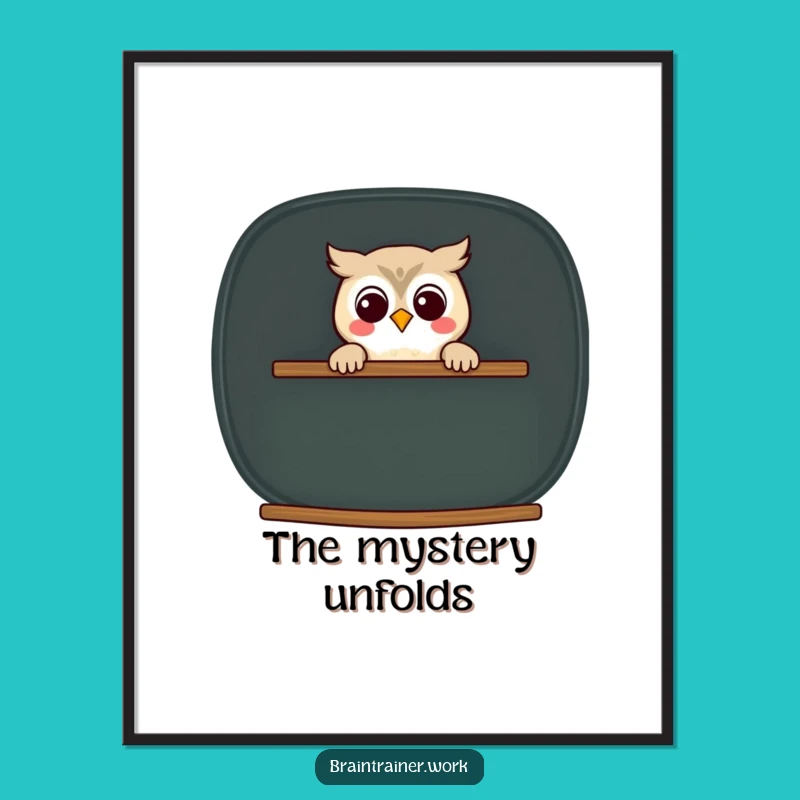 Funny Kawaii Owl Chalkboard Digital Print - Hilarious Decor for Classrooms!