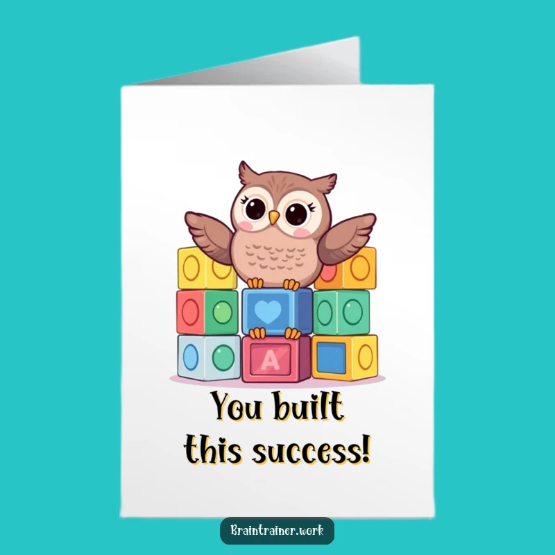 Free Printable Congrats Card: Funny Owl Milestone Achievement, Downloadable & Print at Home